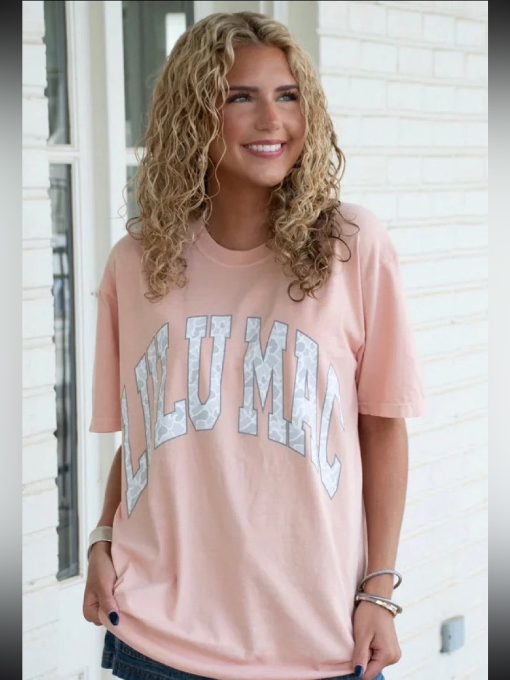 Lulu Mac Camo Adult Peachy Comfort Colors Tee